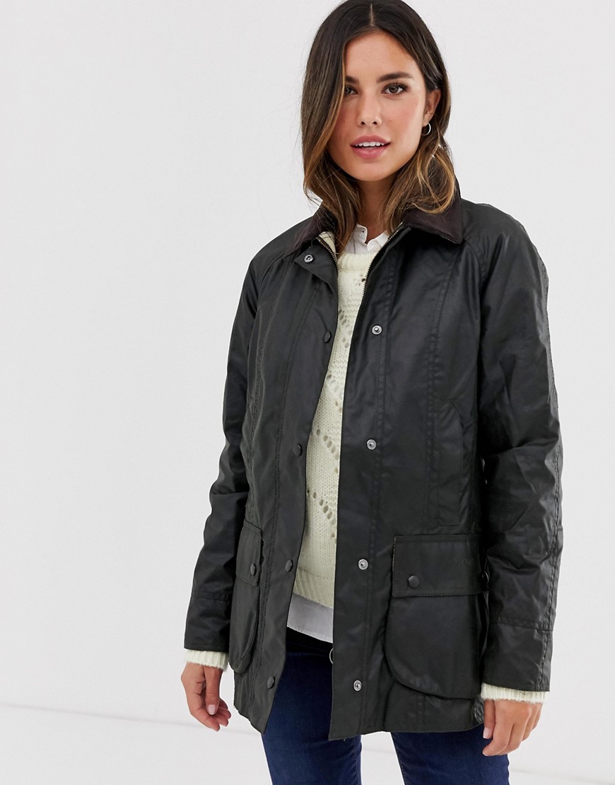 Barbour Beadnell wax jacket in sage