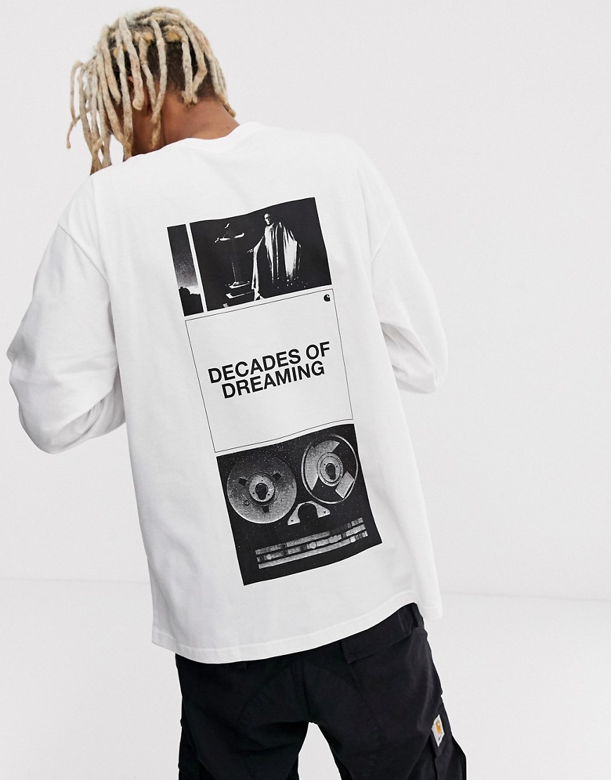 Carhartt WIP Dreaming long sleeve t-shirt with back print in white