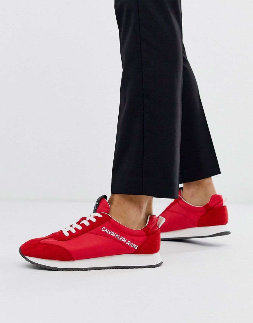 Calvin Klein Jerrold runners in red