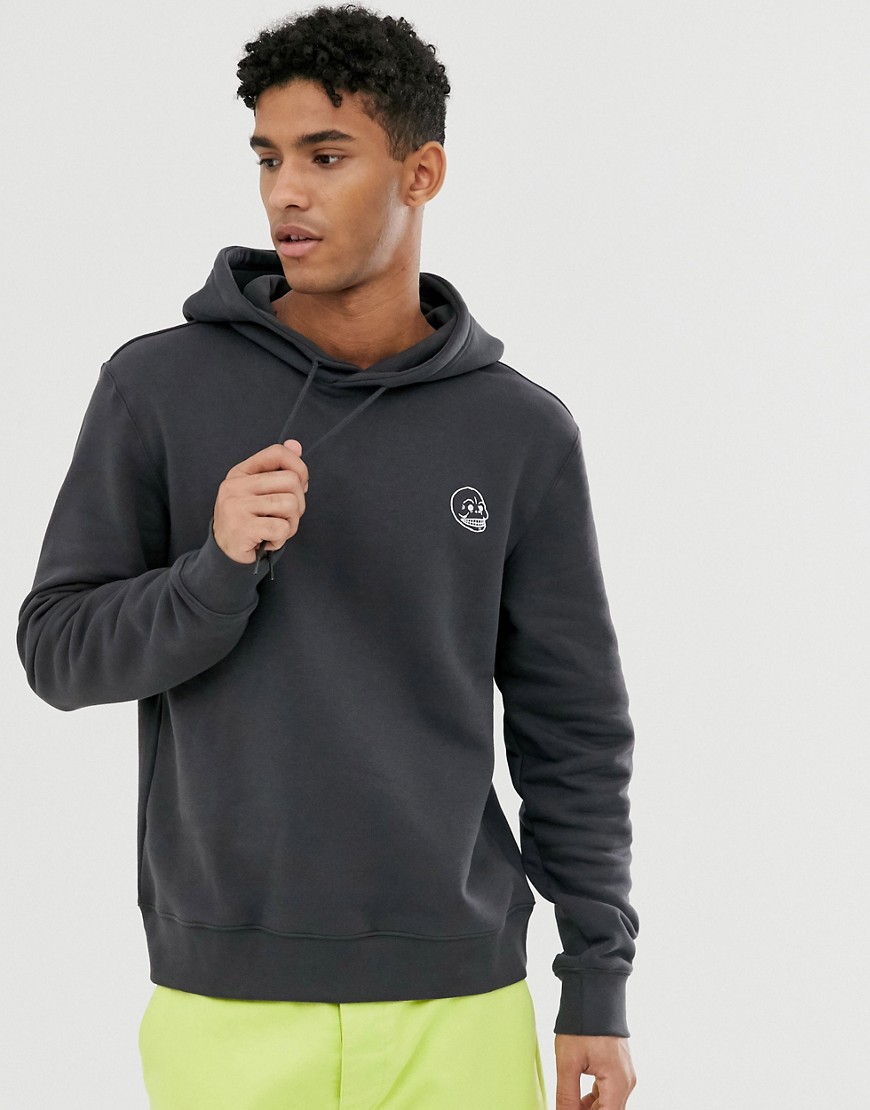Cheap Monday hoodie with tiny logo in grey