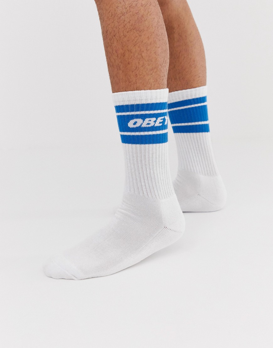 Obey Cooper II socks with blue banding