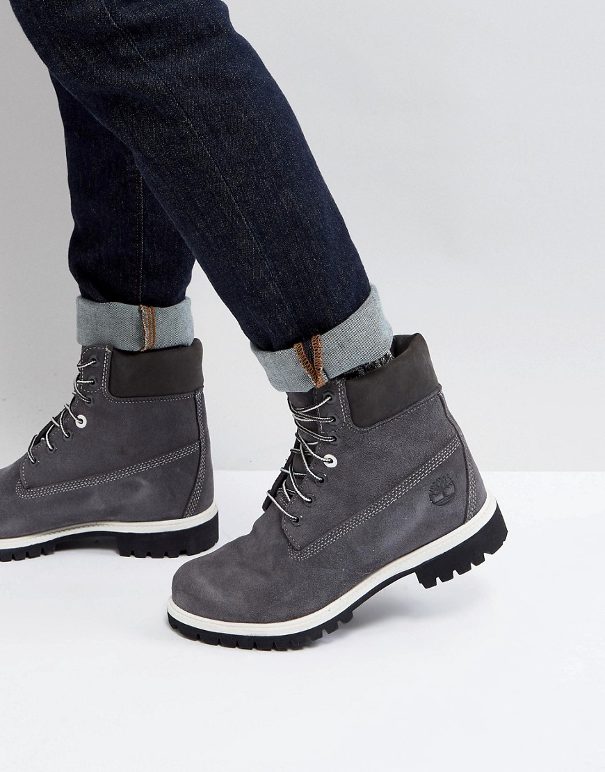 Классические замшевые ботинки Timberland 6 дюймов - Серый 