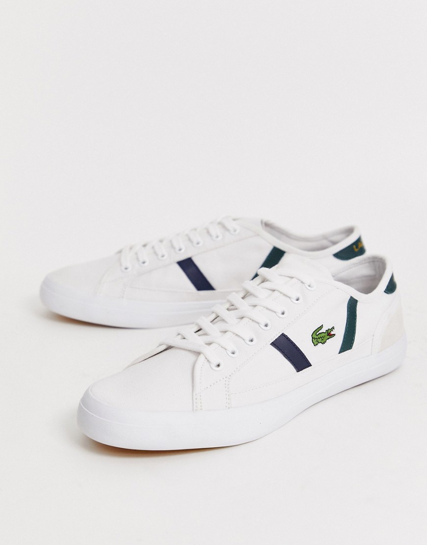 Lacoste Sideline trainers in white canvas