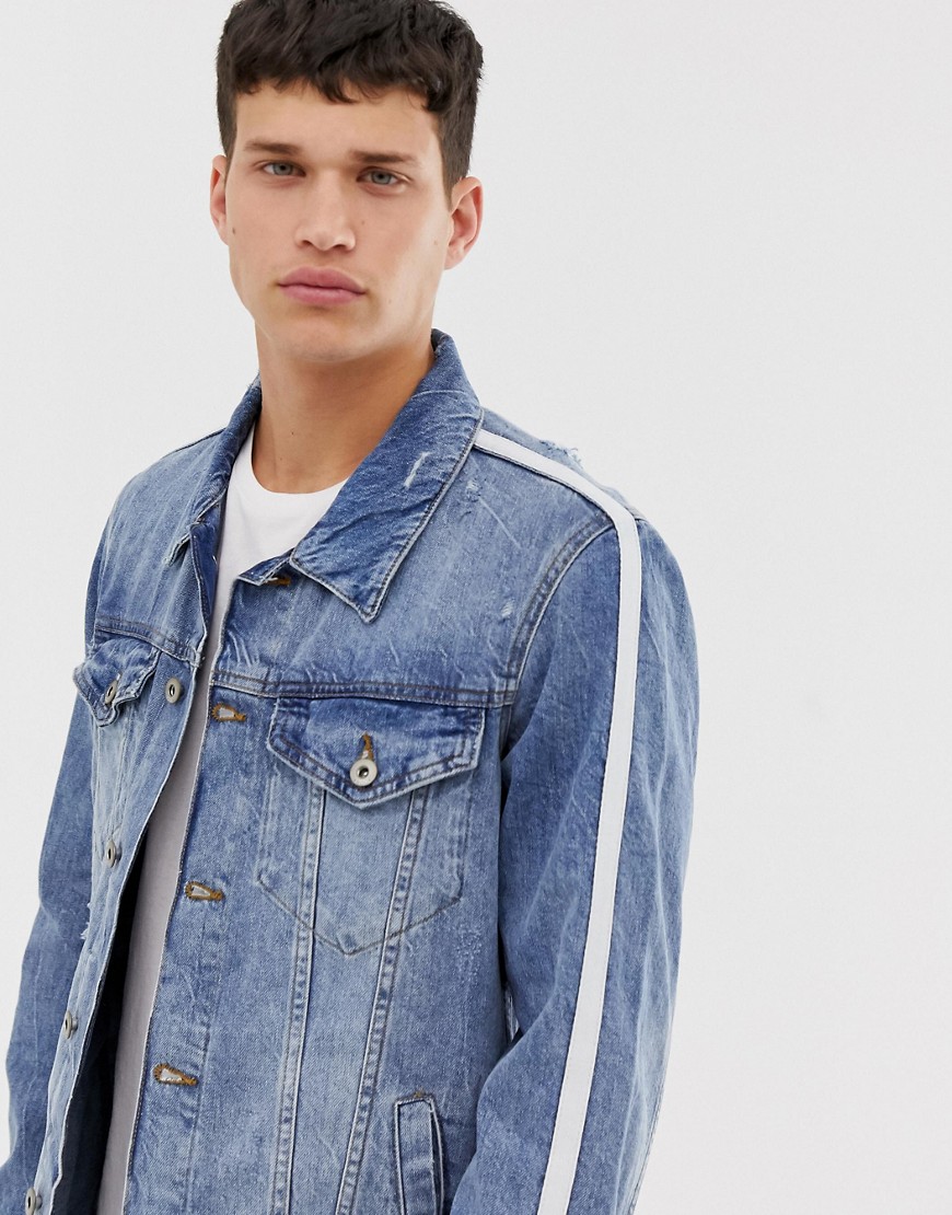 Esprit denim jacket with side taping