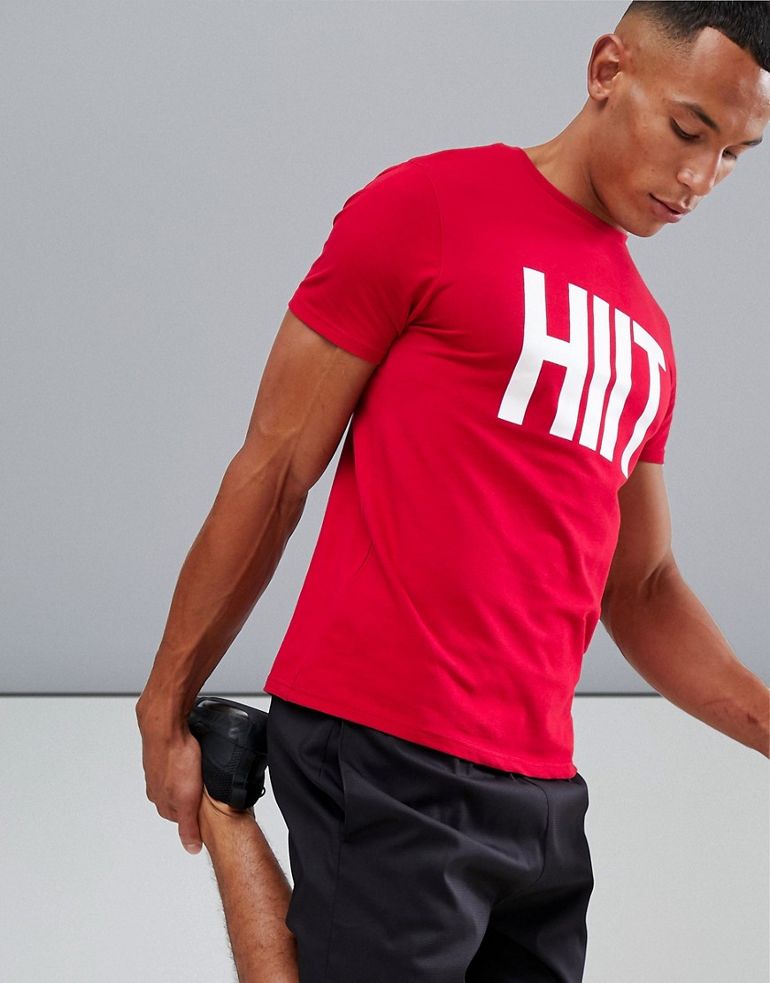 HIIT T-Shirt With Logo In Red - Red