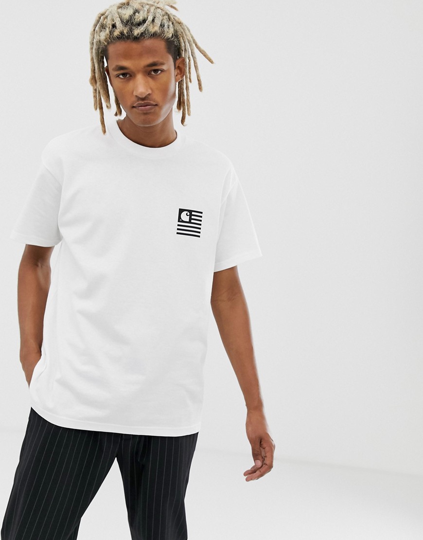 Carhartt WIP State patch back print t-shirt in white