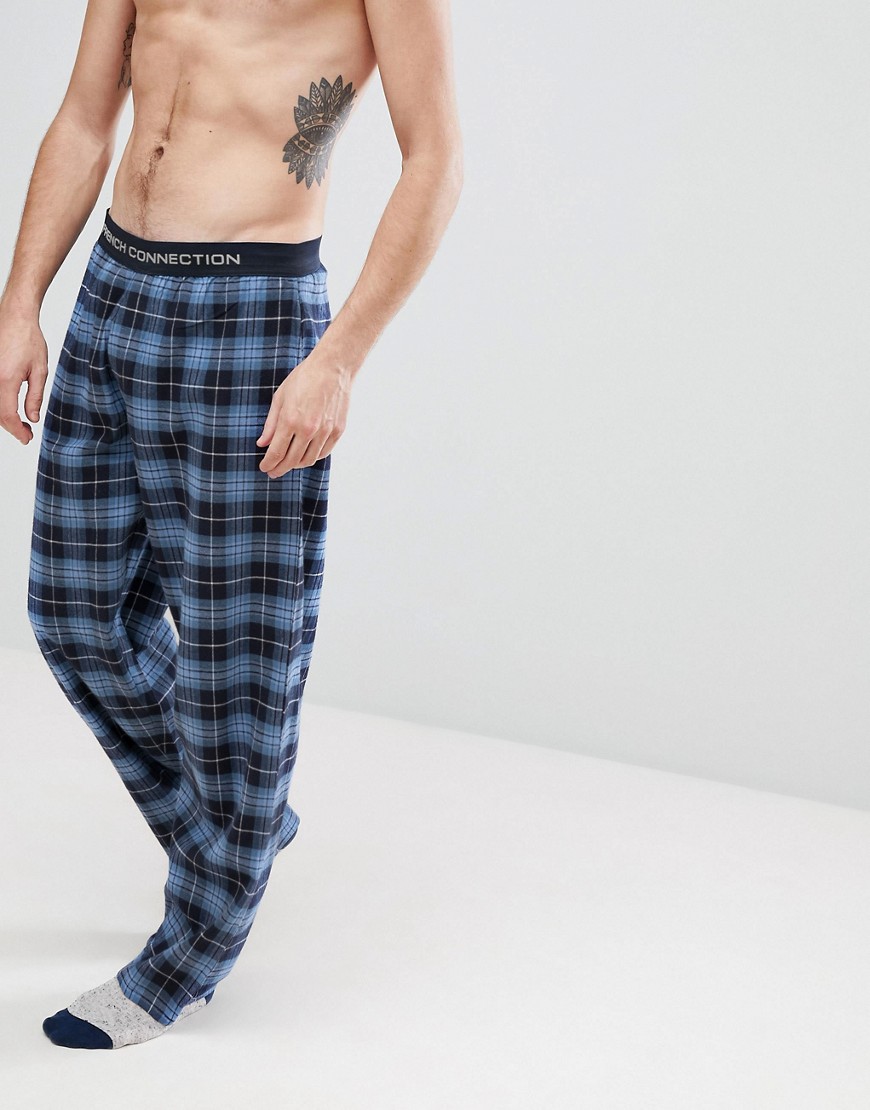 French Connection Flannel Lounge Pants - Blue
