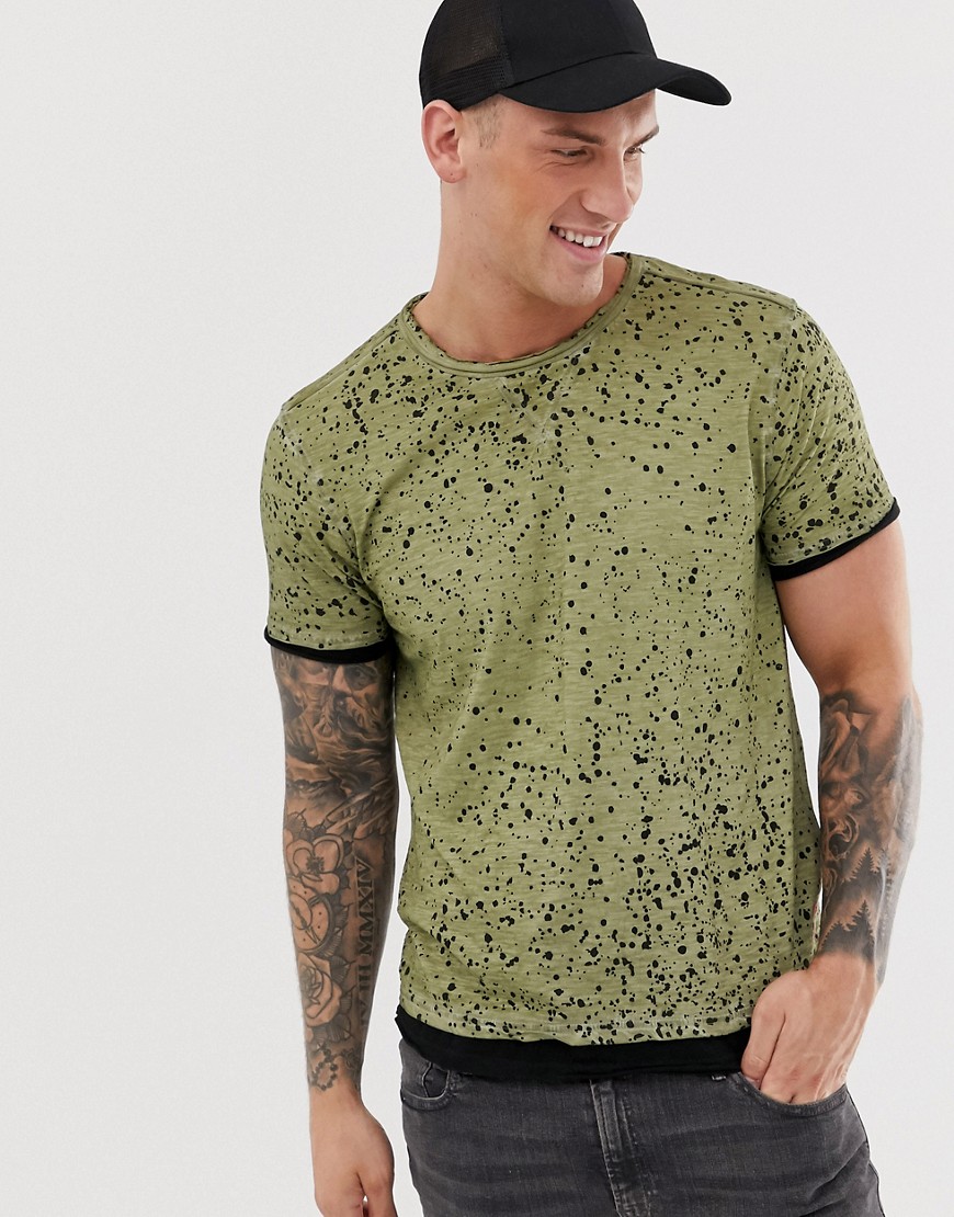 Ringspun laval crew neck t-shirt in green
