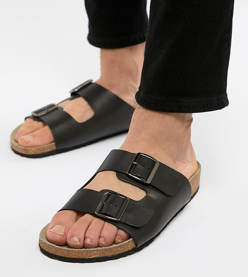ASOS DESIGN sandals in black with buckle