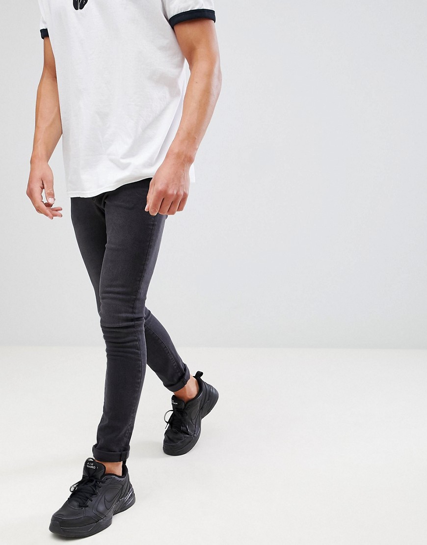 Mennace Washed Black Super-Skinny Cordoza Jeans