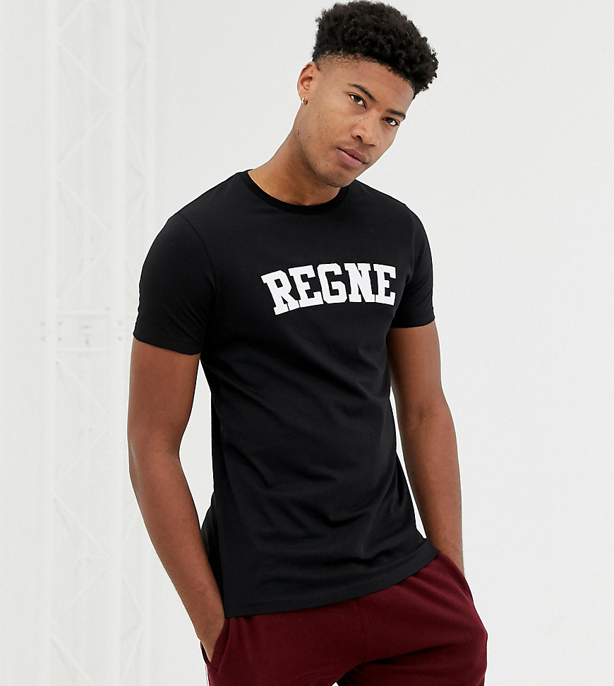 Asos Design Tall T-shirt With French Text Print-black