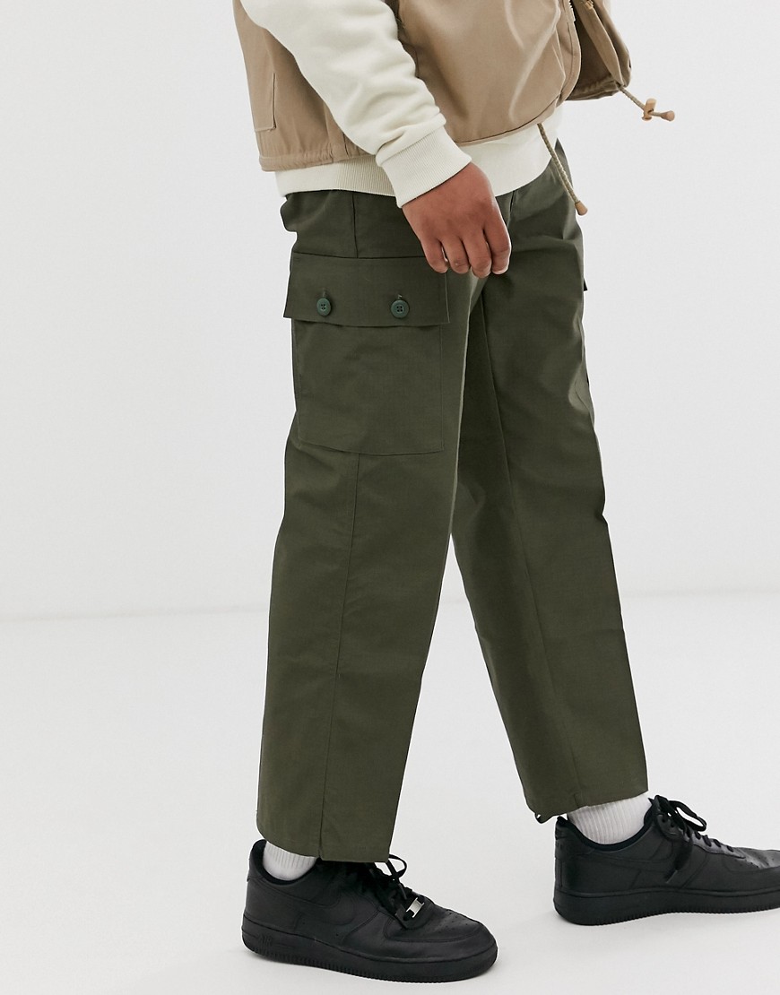 Vintage Supply cargo trousers in khaki