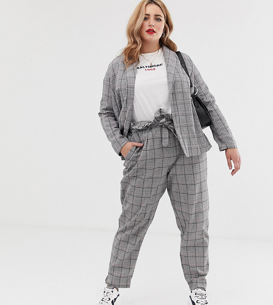 Koko check suit trousers
