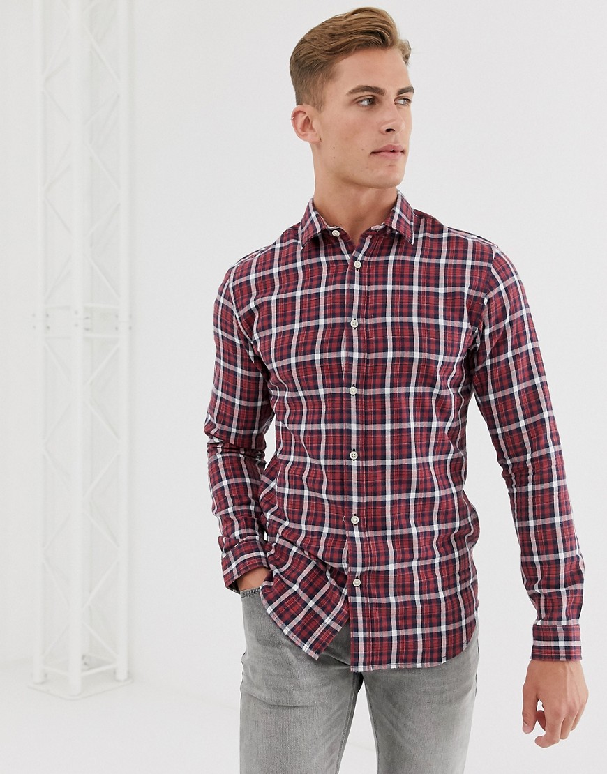 Selected Homme check shirt in red
