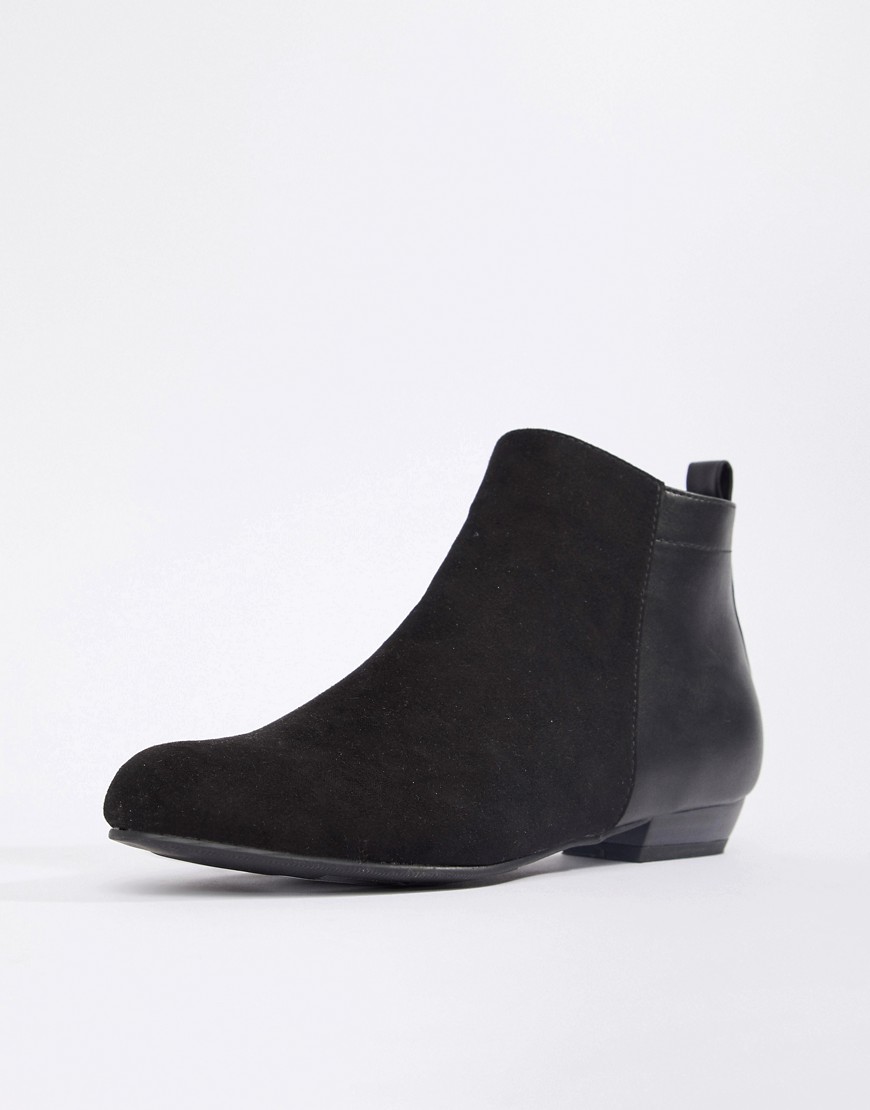 Head Over Heels Perey black flat ankle boot