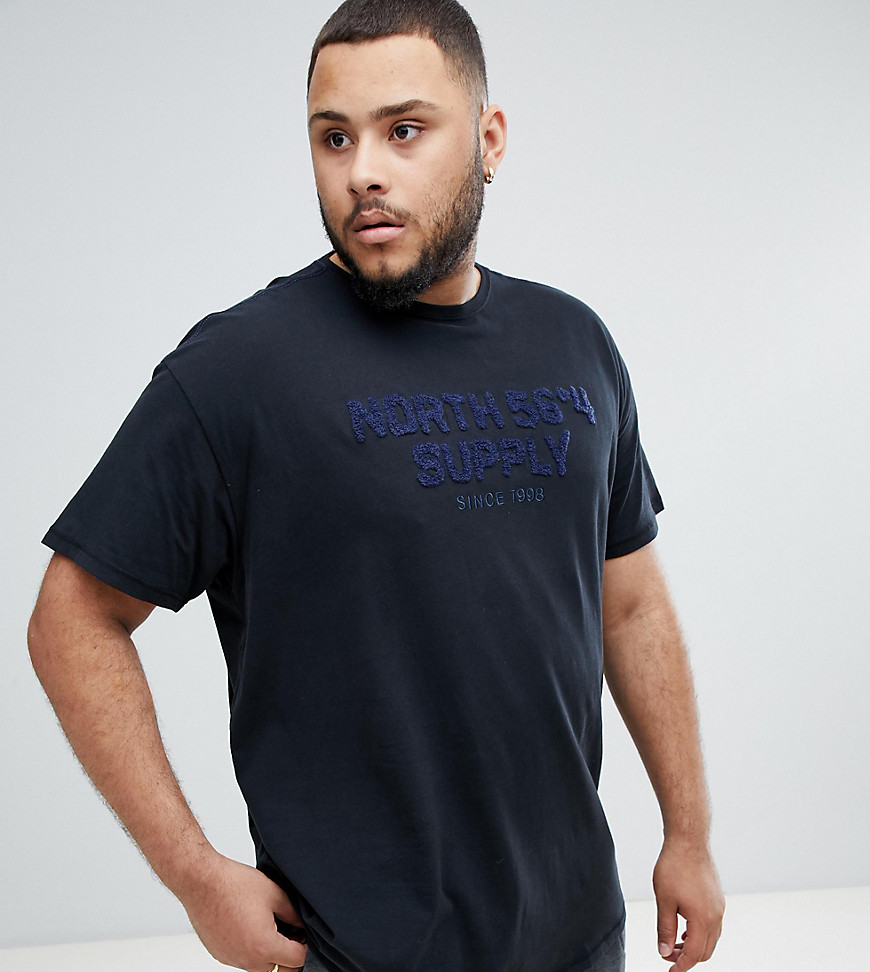 North 56.4 Plus t-shirt with flocked logo