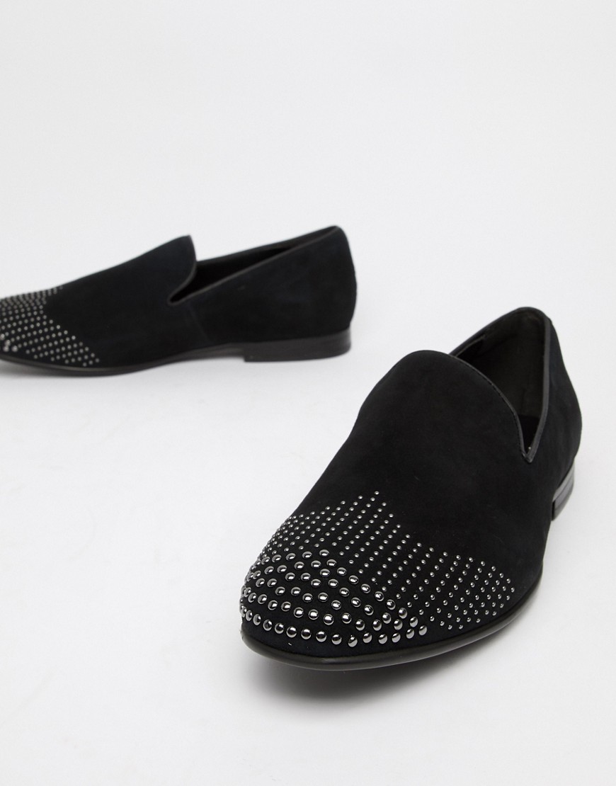 ALDO Astiaviel studded slipper loafers in black