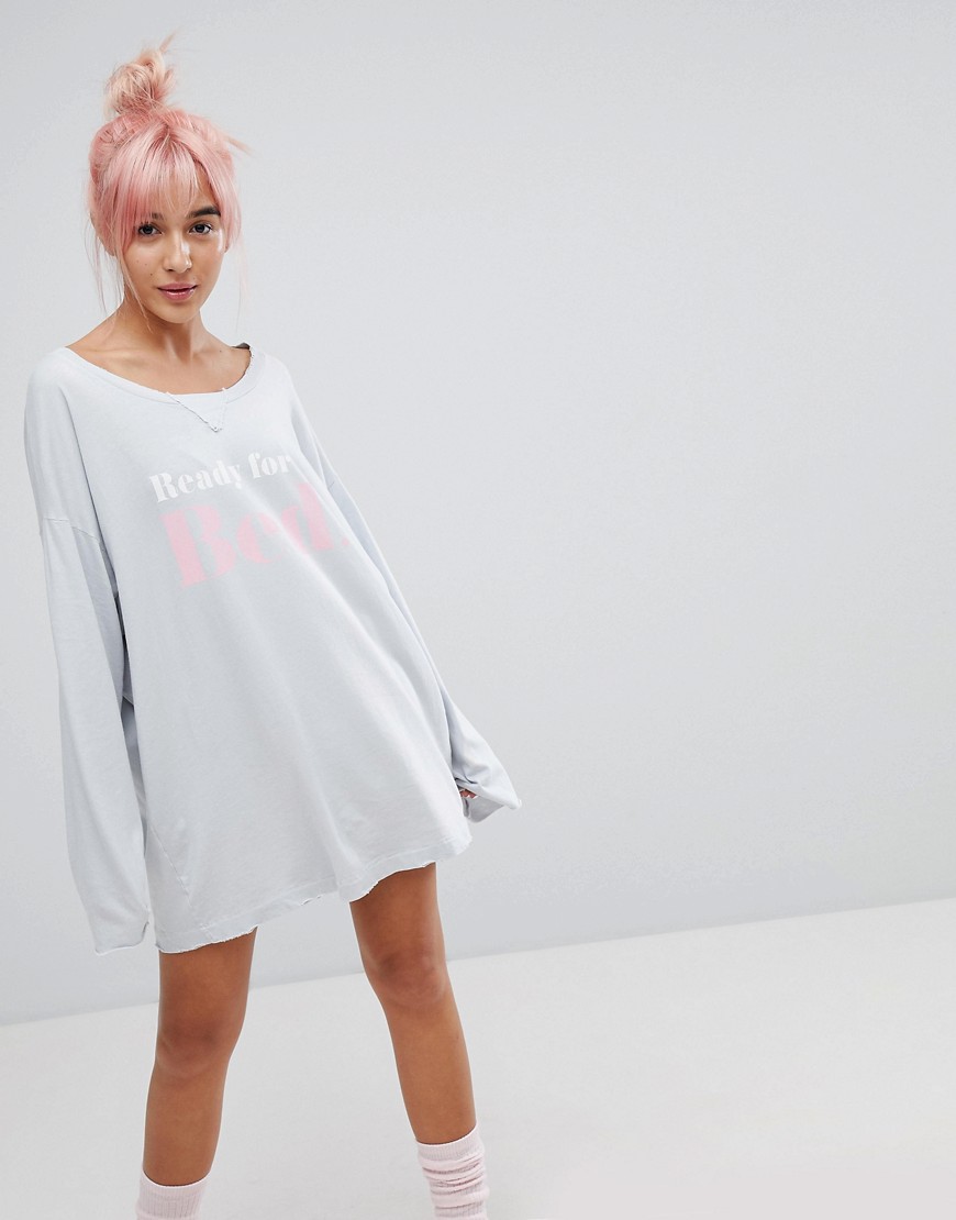 Wildfox Ready For Bed Nightshirt - Blue ribbon