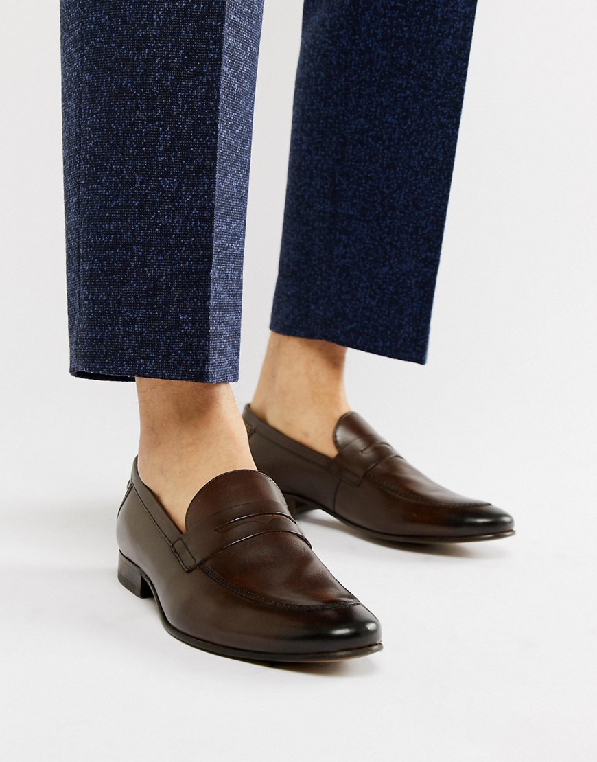 Base London Tenor penny loafers in brown