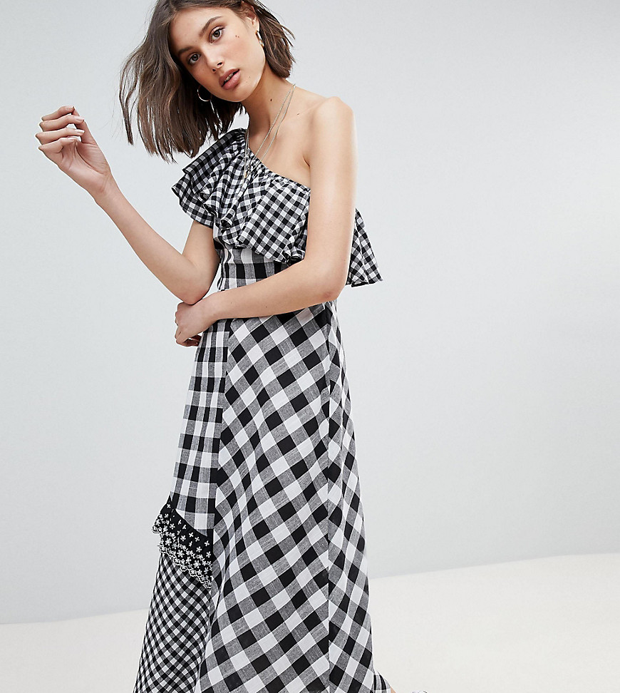 Reclaimed Vintage inspired gingham frill maxi dress
