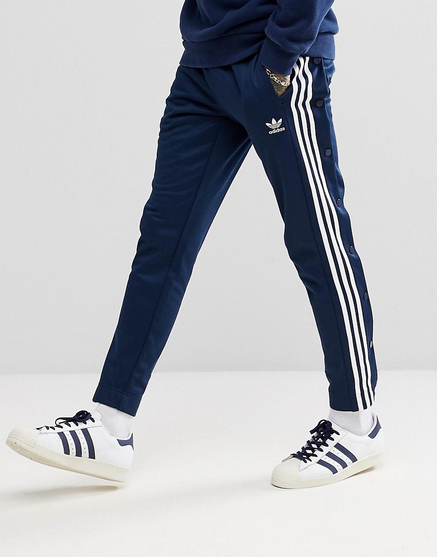 Adidas Originals Adicolor Popper Sweatpants In Navy Cw1285 - Navy | ModeSens