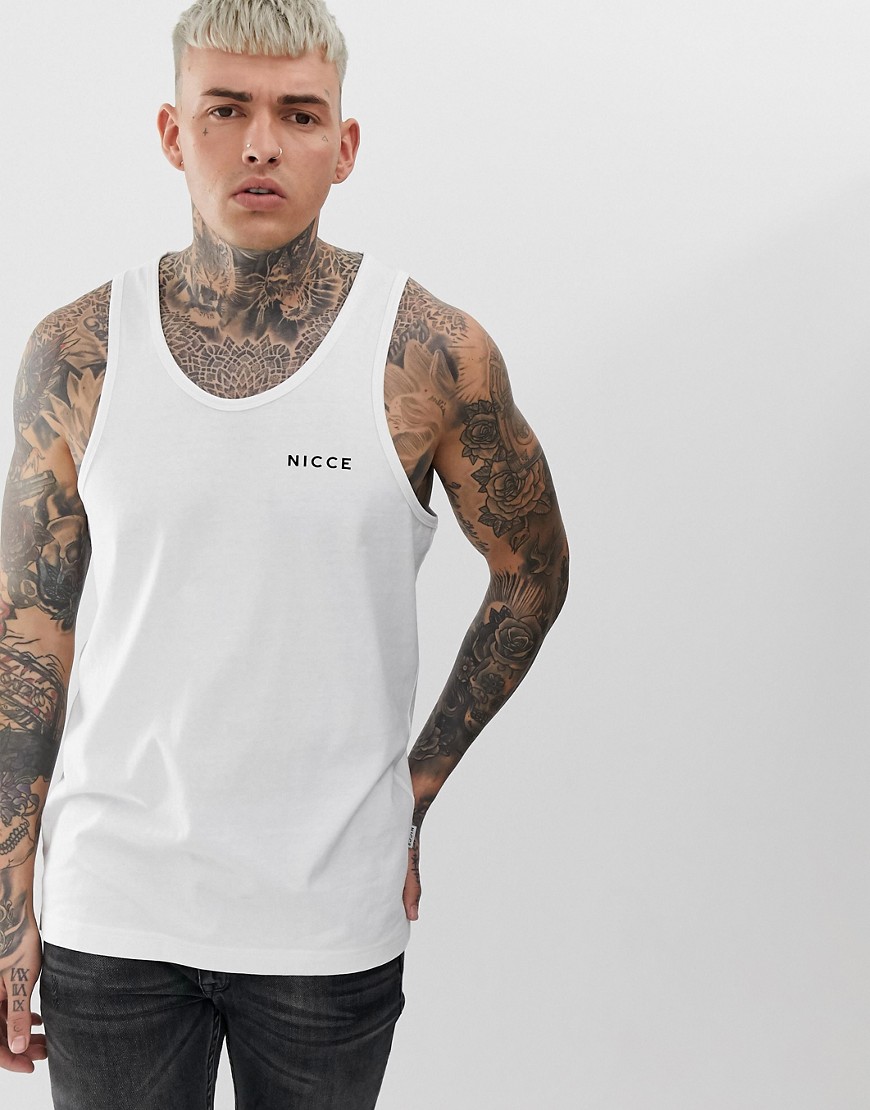 Nicce vest with logo in white