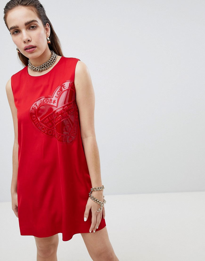 Love Moschino PU Heart Mini Dress