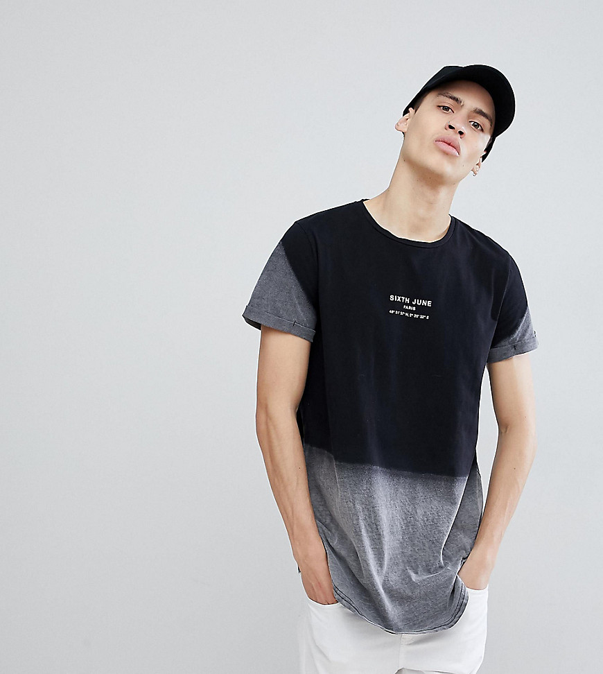 Sixth June logo t-shirt in bleach fade exclusive to ASOS