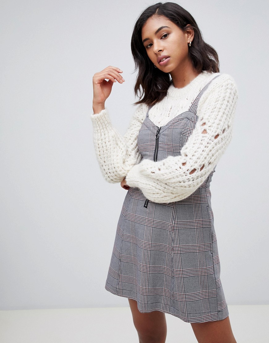 Abercrombie & Fitch pinafore dress in check