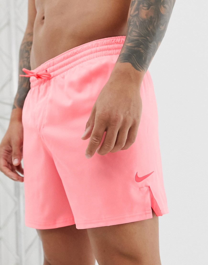 Nike Swim premium 5 inch shorts in pink
