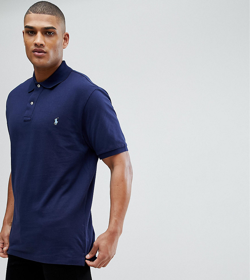 Polo Ralph Lauren Big & Tall Polo Shirt with Logo in Navy - Newport navy