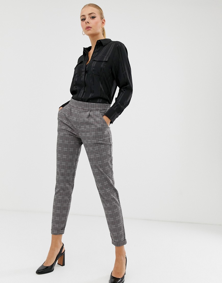 JDY Delicious check trousers