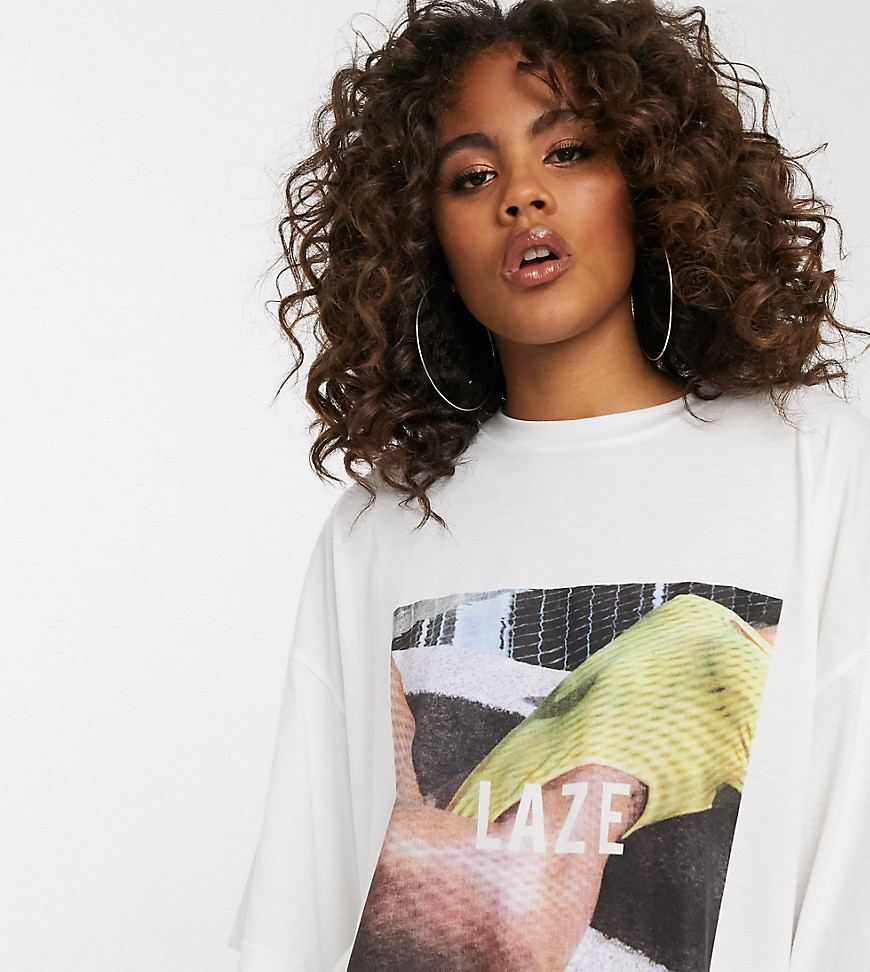 Missguided Tall t-shirt with graphic in white