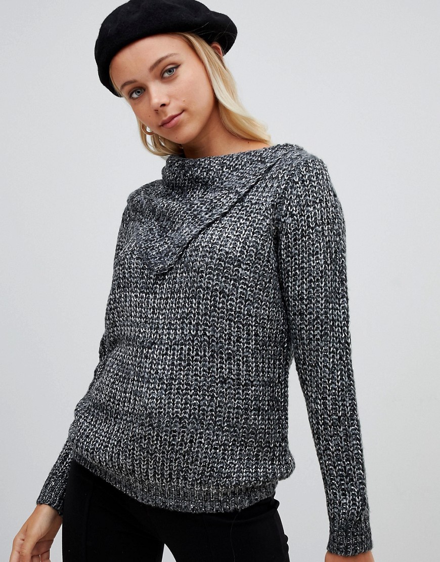 QED London Ribbed Jumper with Open Neck