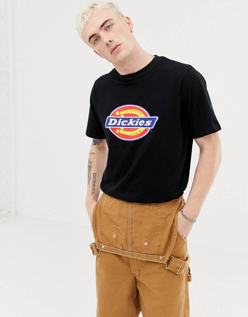 Dickies t-shirt with large logo in black - Black