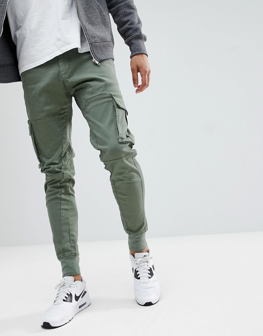 Blend cargo trousers - Dusty olive