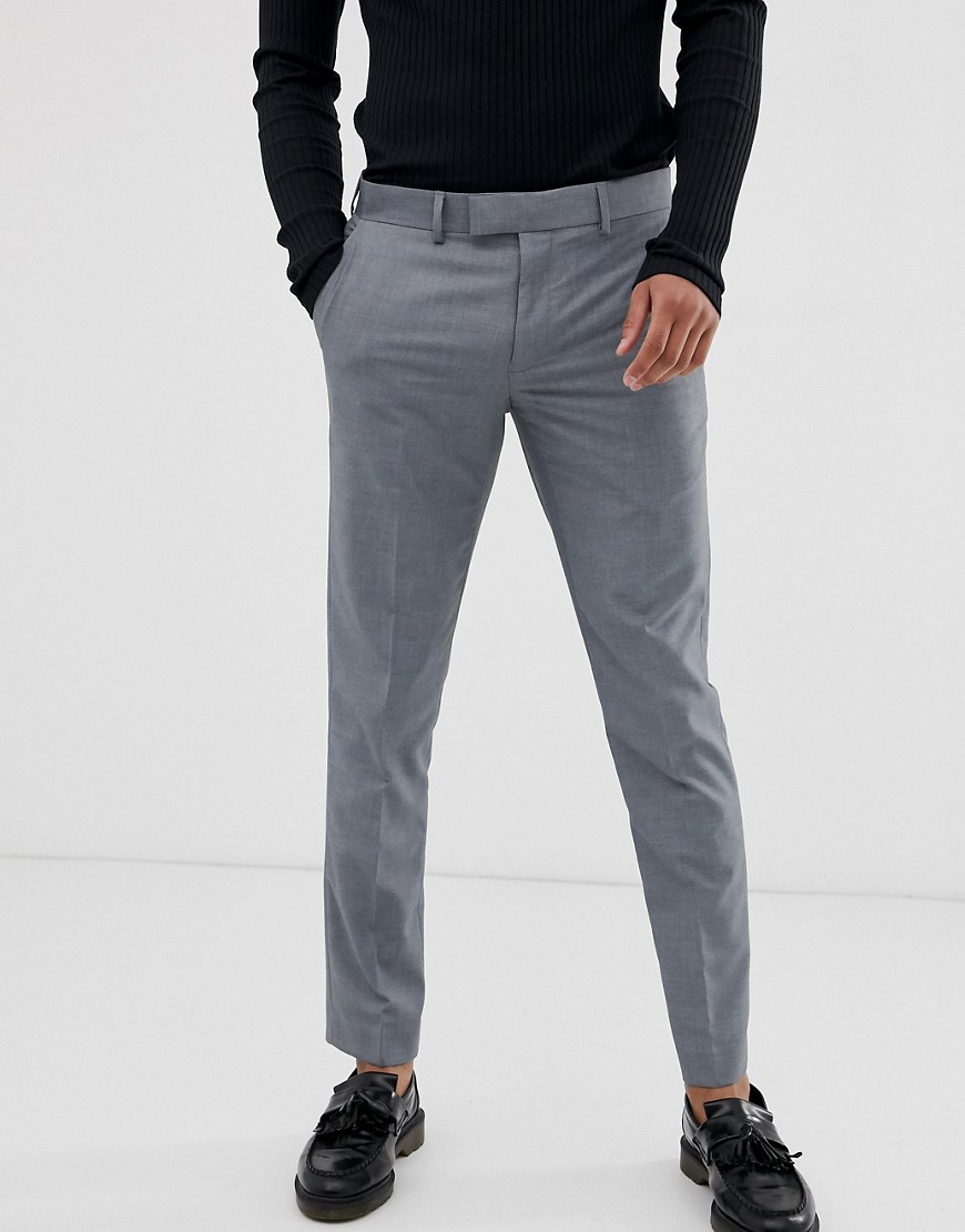 Farah Henderson skinny fit trousers in grey