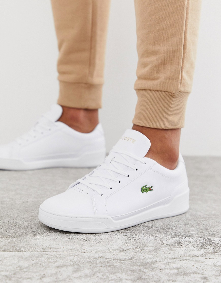Lacoste Challenge trainers in triple white leather