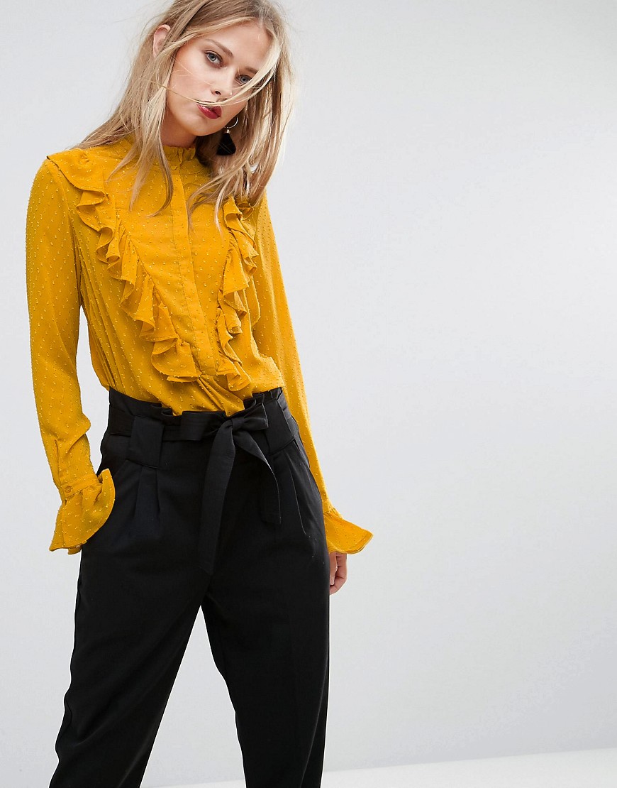 Y.A.S frill pretty blouse - Yellow