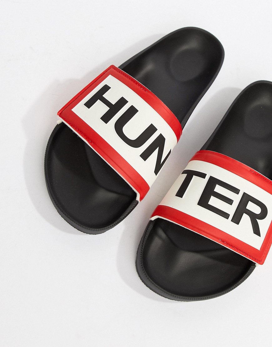 Hunter Logo Sliders In Black