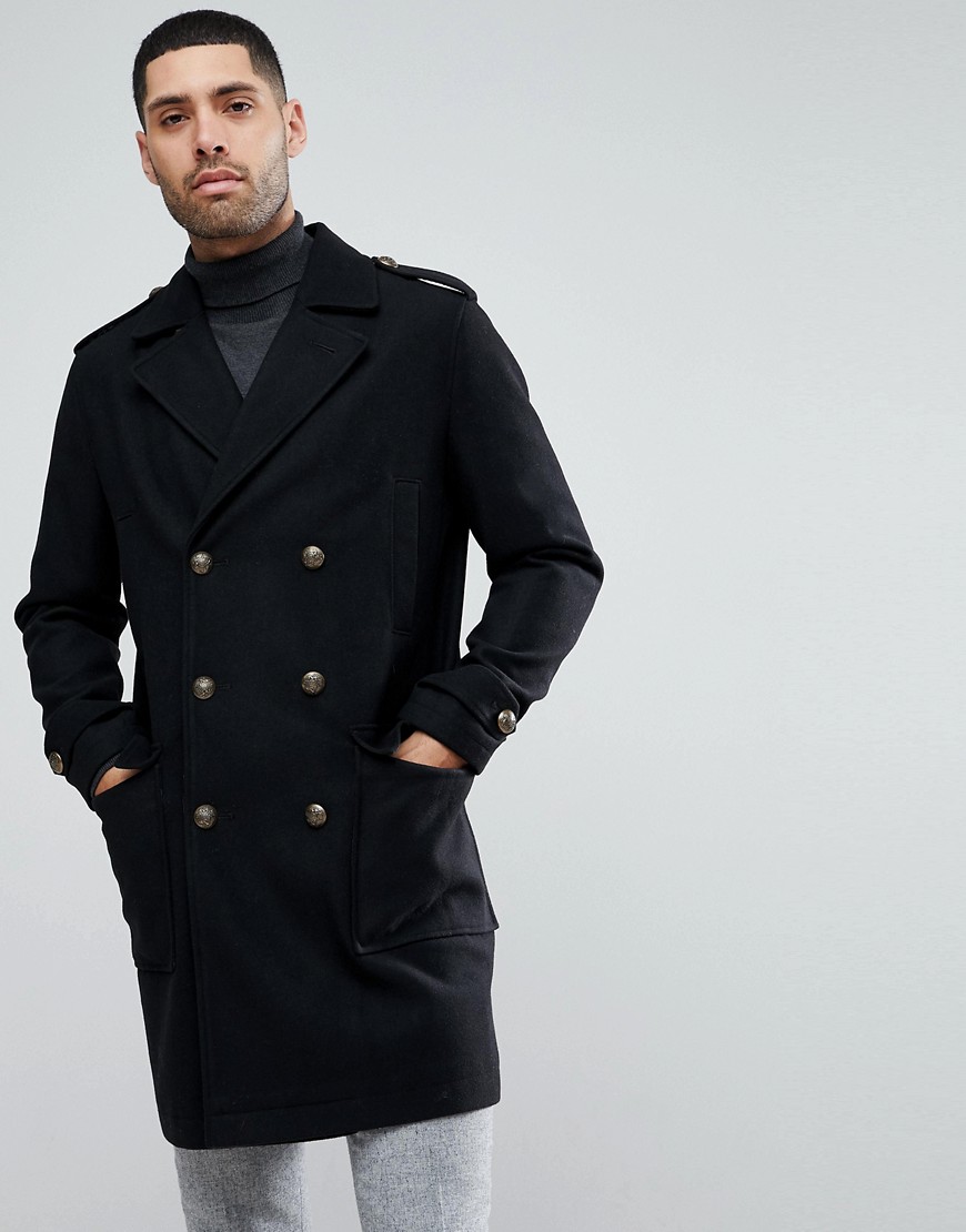 Stanley Adams Longer Length Military Wool Coat