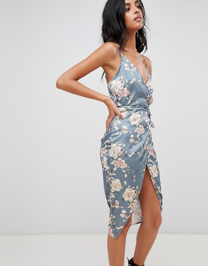 Love & Other Things Floral Print Wrap Dress