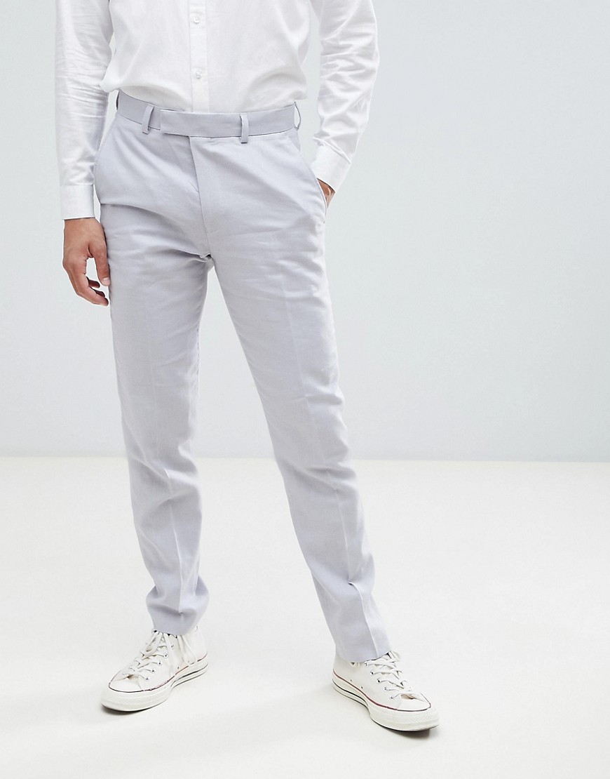 French Connection Wedding Linen Slim Fit Trousers