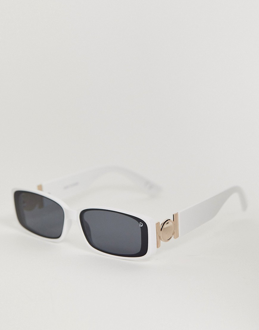 Dusk To Dawn Boss square sunglasses in white