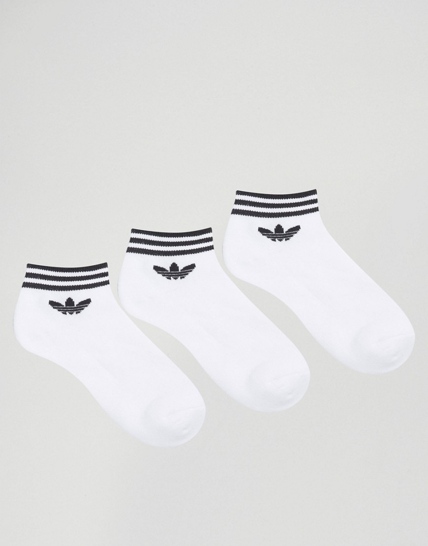 Набор из 3 пар носков с логотипом adidas Originals - Белый 