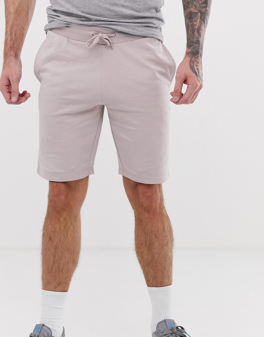 Only & Sons drawstring jersey shorts in stone