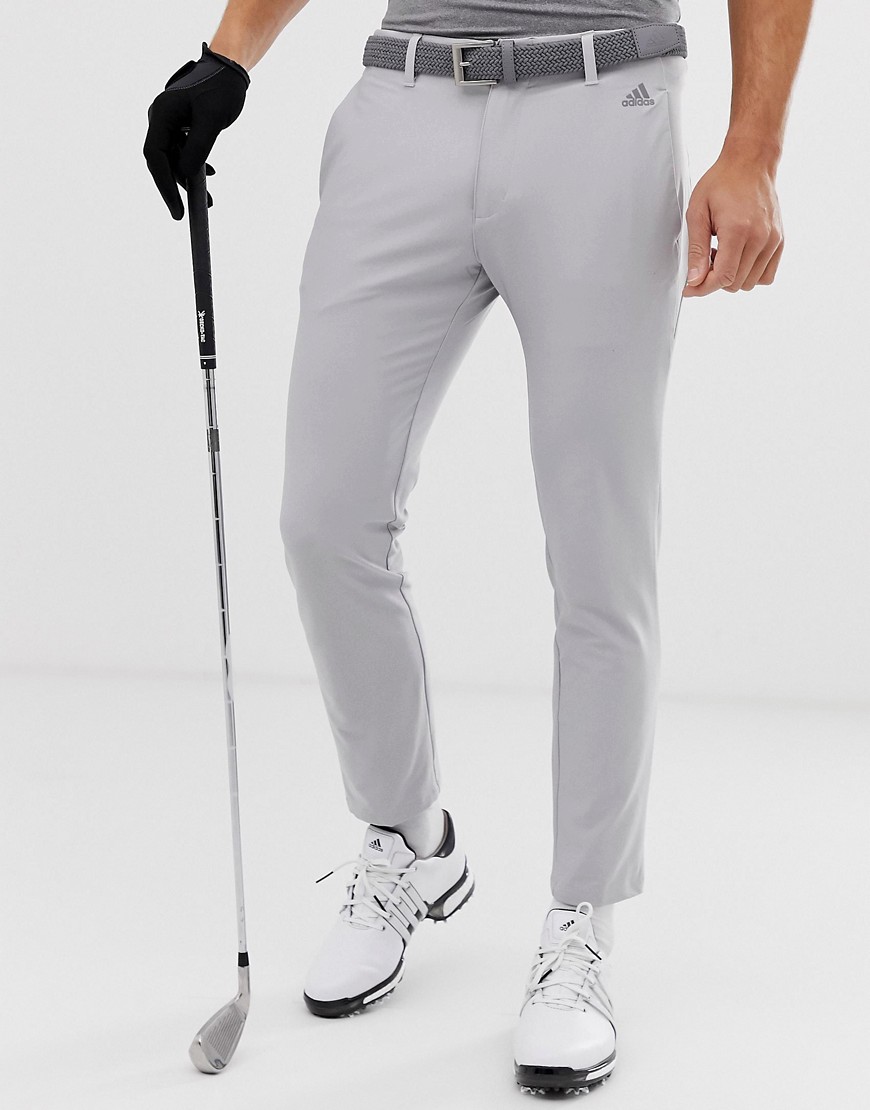 adidas Golf Ultimate 365 3-stripe tapered trousers in grey