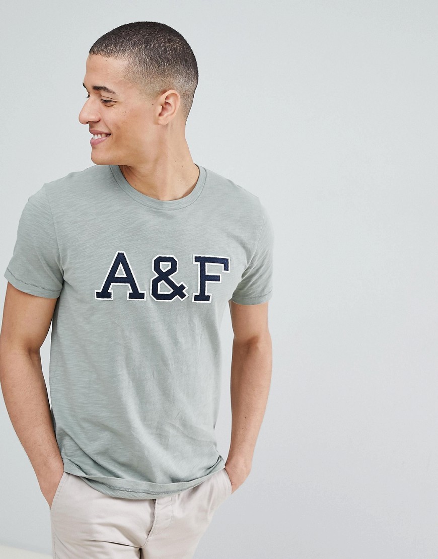 Abercrombie & Fitch Legacy print logo t-shirt in green