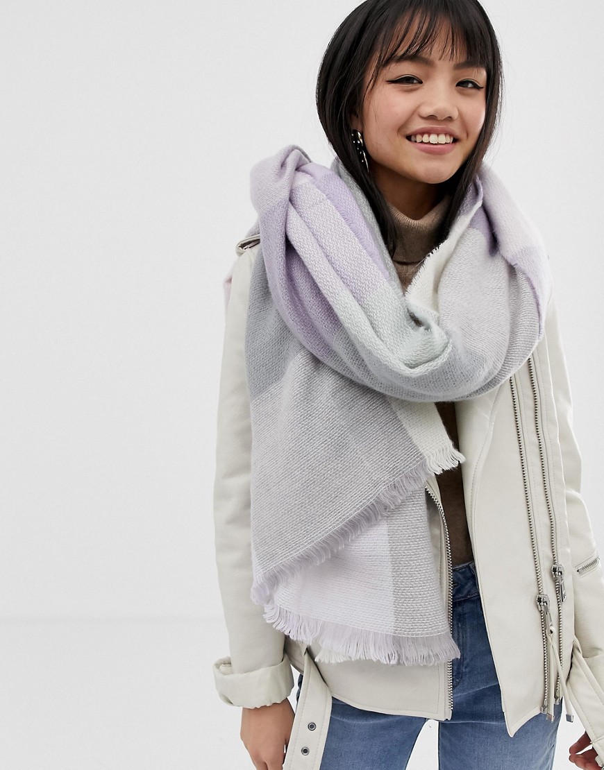 New Look check scarf in lilac - Lilac