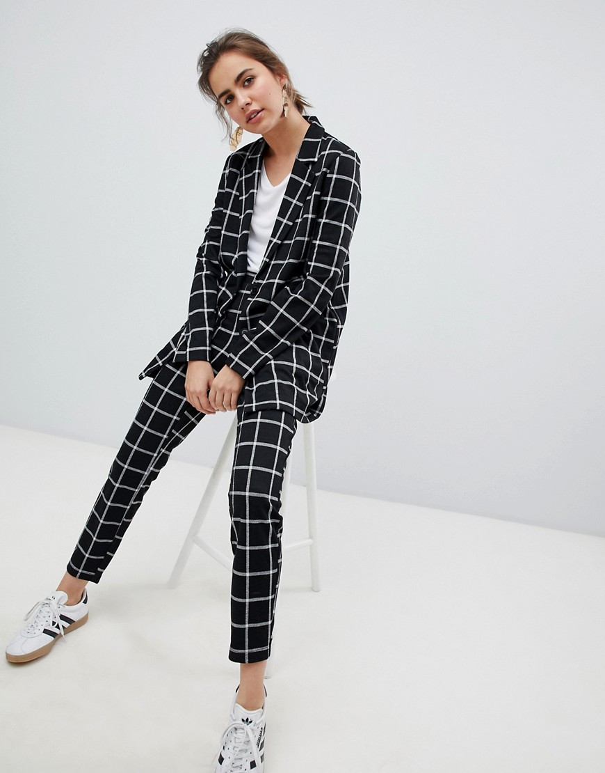 b.Young check suit trousers